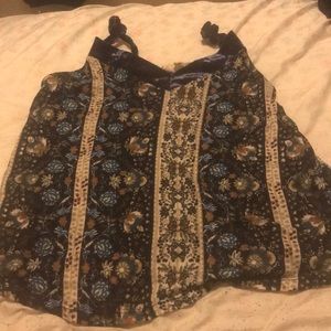 Velvet Trimmed Camisole Tank Top